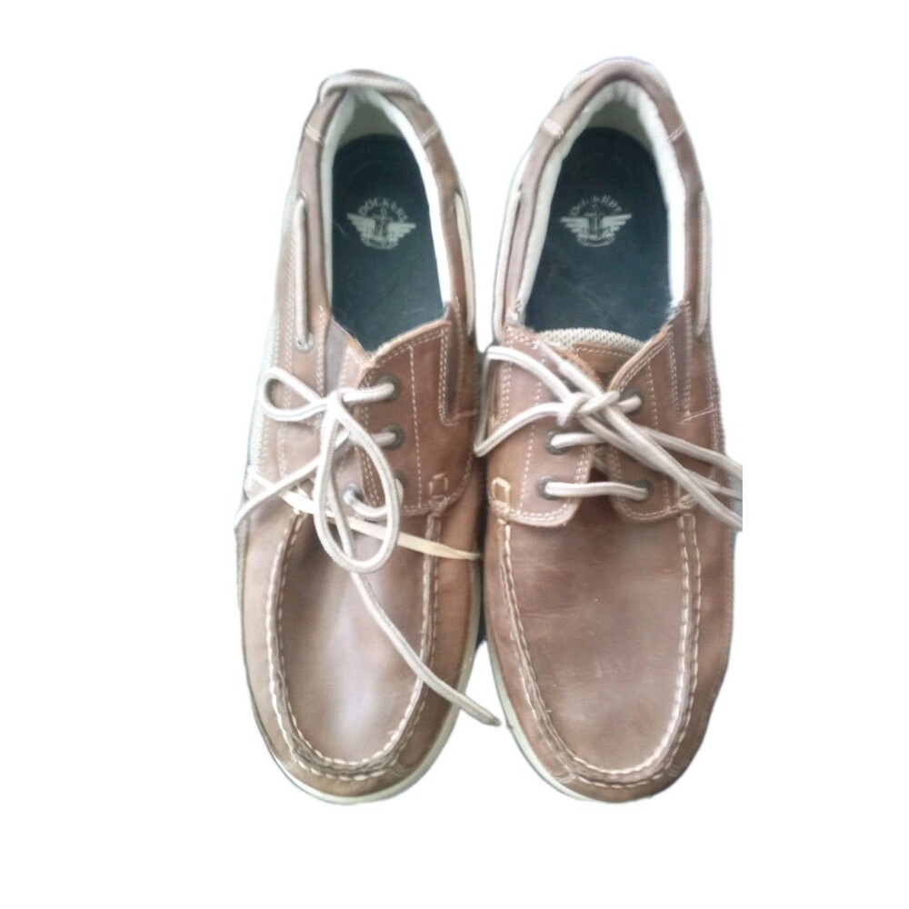 Dockers Men's Boat Shoes Tan Color Size 12M  Leather Summer Spring